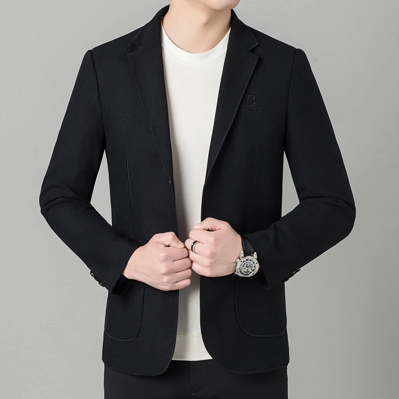 

Fine 2023 new men's suit high-end Korean version slim fashion trend high-end denim top suit jacket top