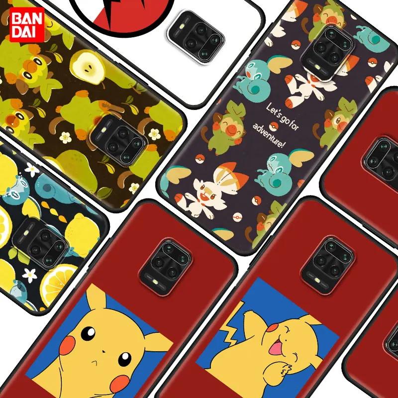 

Pokemon Anime Manga Case for Redmi Note 9S 9 10 10Pro 11 Pro Plus 11T 8 8Pro 8T 7 4G 5G Cover Silicone Funda Black Capa Capinha