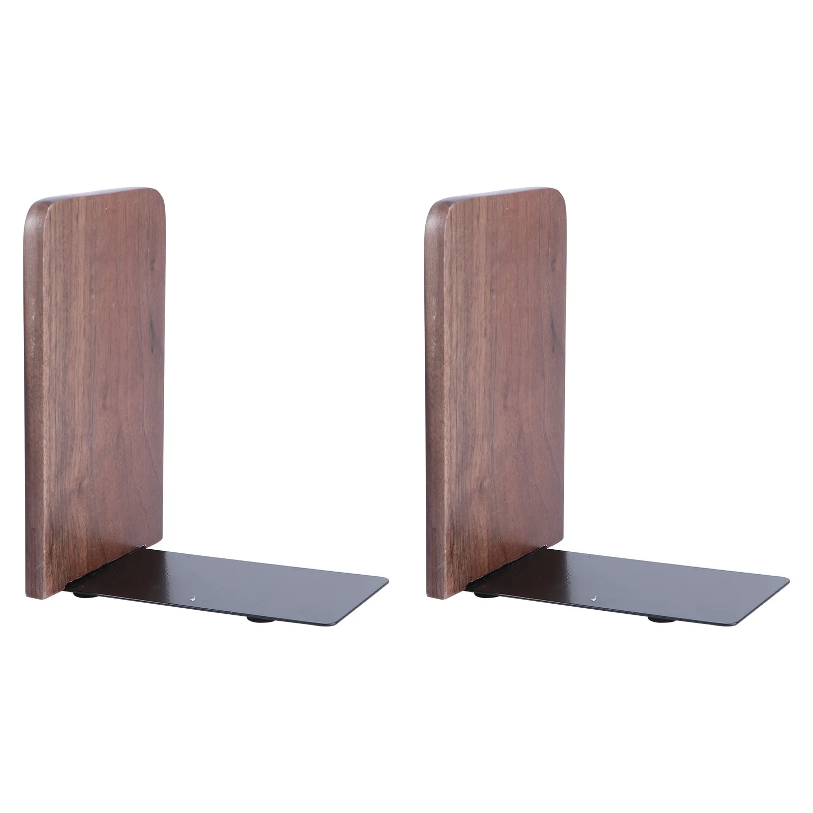 

2pcs Vintage Decor Multi-Functional Black Walnut Book Block Creative Thickening Solid Bookends Book Organiser for Home