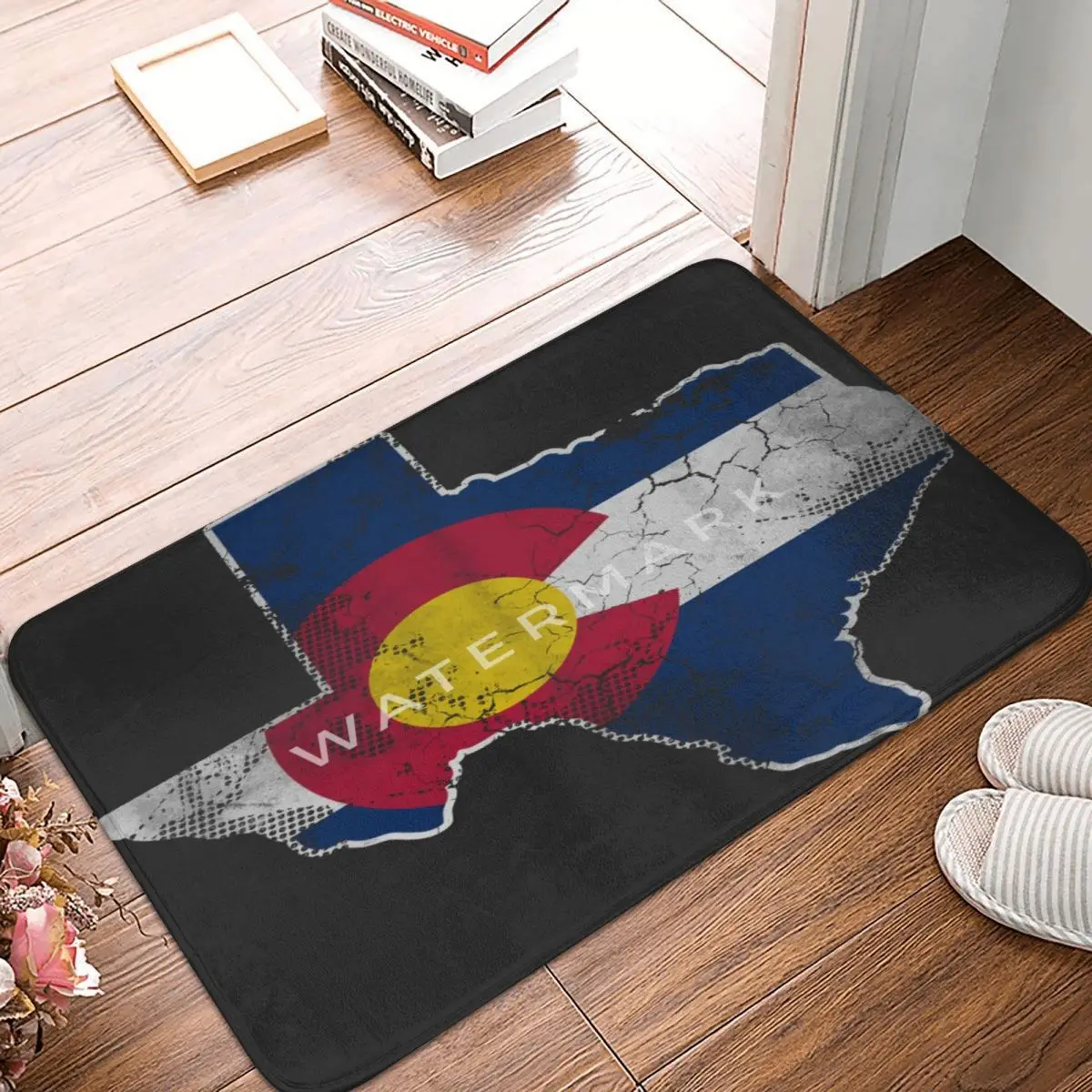 

Texas Colorado Flag Transplant Family Carpet, Polyester Floor Mats Popular Practical Home Decor Festivle Gifts Mats Customizable