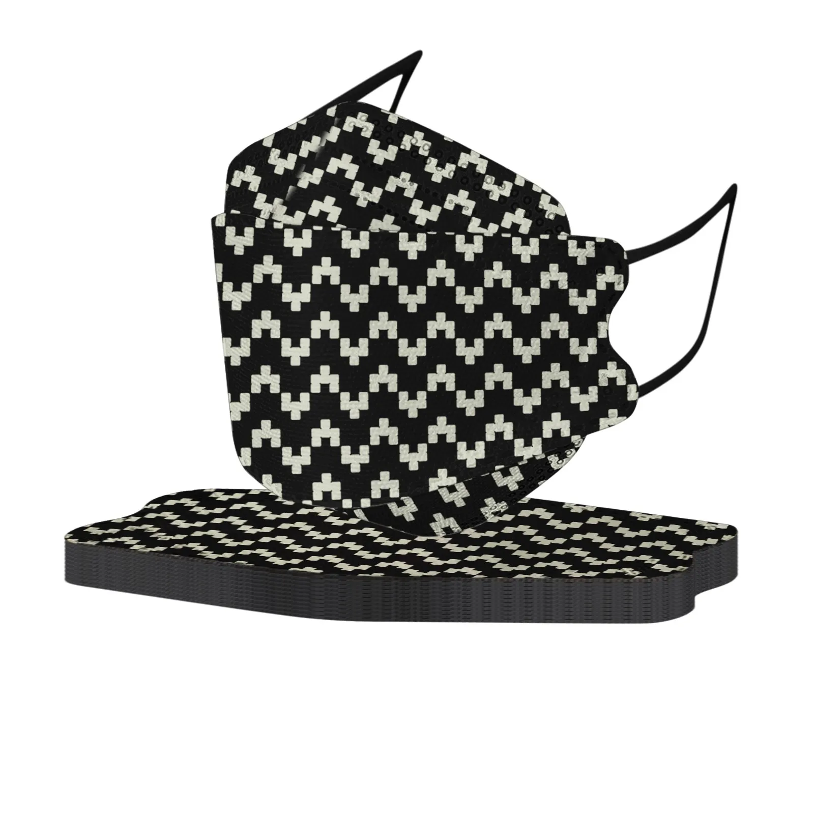 10 шт. одноразовые маски для взрослых с геометрическим принтом |