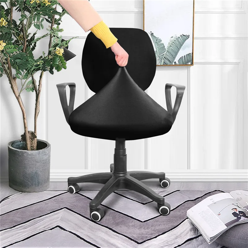 

Чехол на офисное компьютерное кресло, Универсальный однотонный чехол из полиэстера с разрезом, защита от пыли, 1 комплект