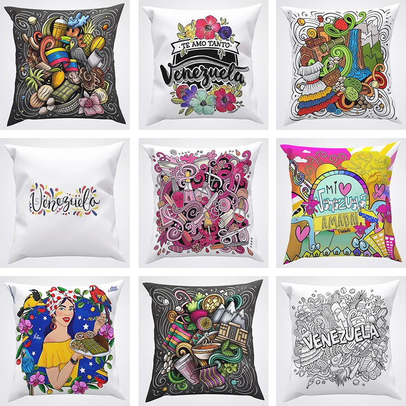 

Cushion Cover 45*45 Fall Pillow Covers Venezuela Decorative Cushions Sofa Bed Pillows Pillowcase Decor 40x40 Pillowcases 50x50