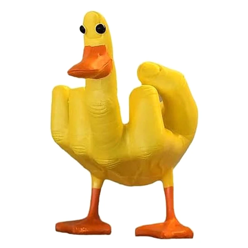 

Novelty Finger Duck Sculptures, Funny Little Duck Figurine Ornament Decor, Finger Little Duck Resin Craft Decoration Easy To Use