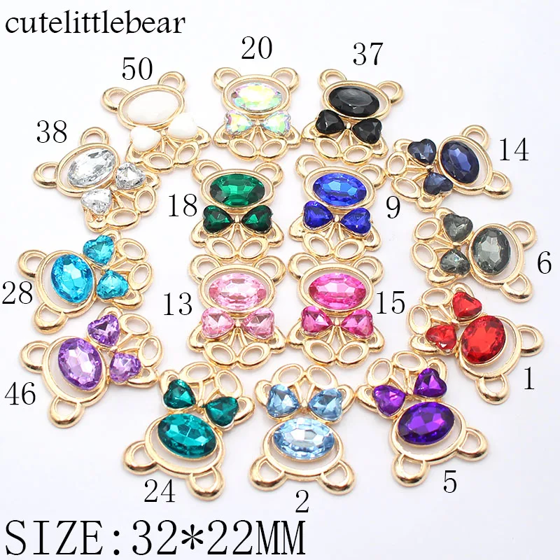 

5PCS32 * 22MM New Cute Little Bear Dot Acrylic Used for Sewing Decorative Clothes, Hats, Buttons, Various Bag Accessories Materi