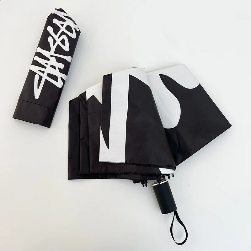 Брендовый Зонт с надписью ручной автоматический зонт от солнца и дождя