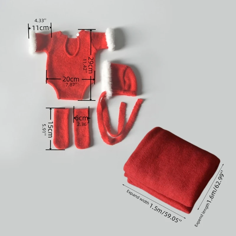 Комбинезон для новорожденных и подходящая шапка носки костюмы фотосъемки костюм