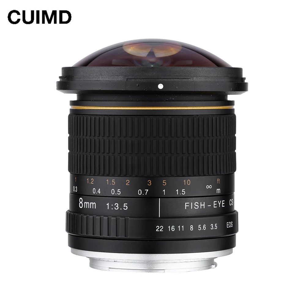 

8mm F/3.5 Aspherical Circular Camera Lens Ultra Wide Fisheye Lens for Canon DSLR 550D 650D 750D 77D 80D 1100D Cameras