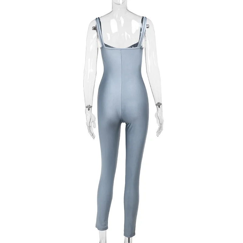 DSMTRC 2024 женская летняя одежда Y2k однотонная уличная комбинезон с ярким лицом