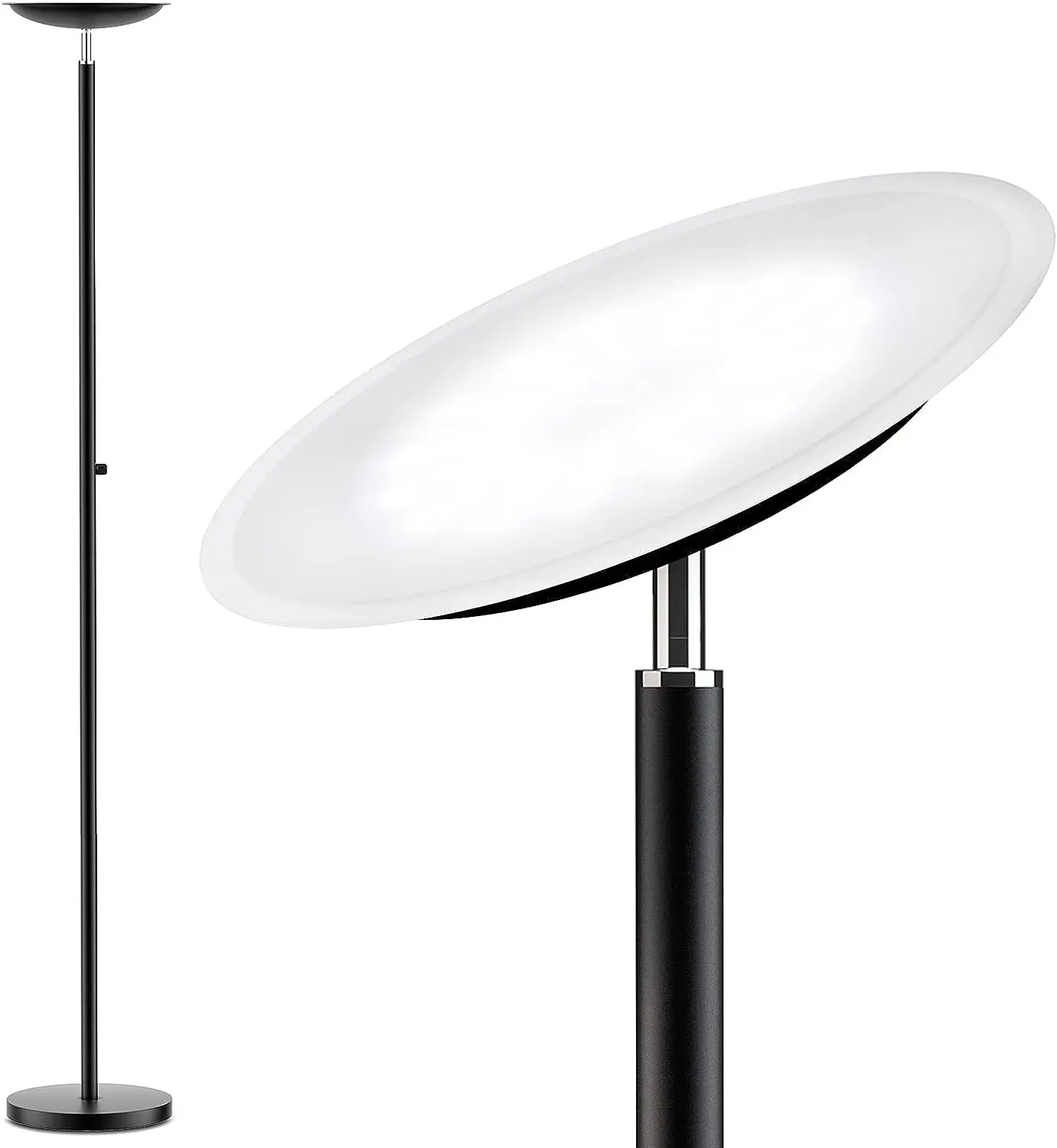 

LED, Stepless Dimmable, Tall Free Standing Light, 5000K Daylight White, Modern Sky Lamp, Super Bright Floor Lamp for Living Room