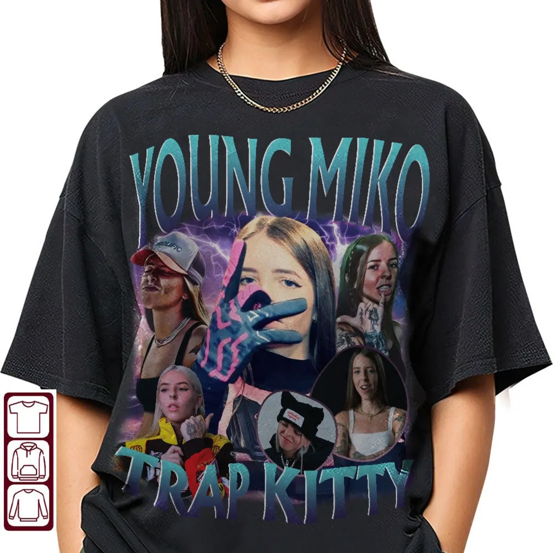 Рубашка Young Miko Bootleg винтажная ретро 90-х годов V2