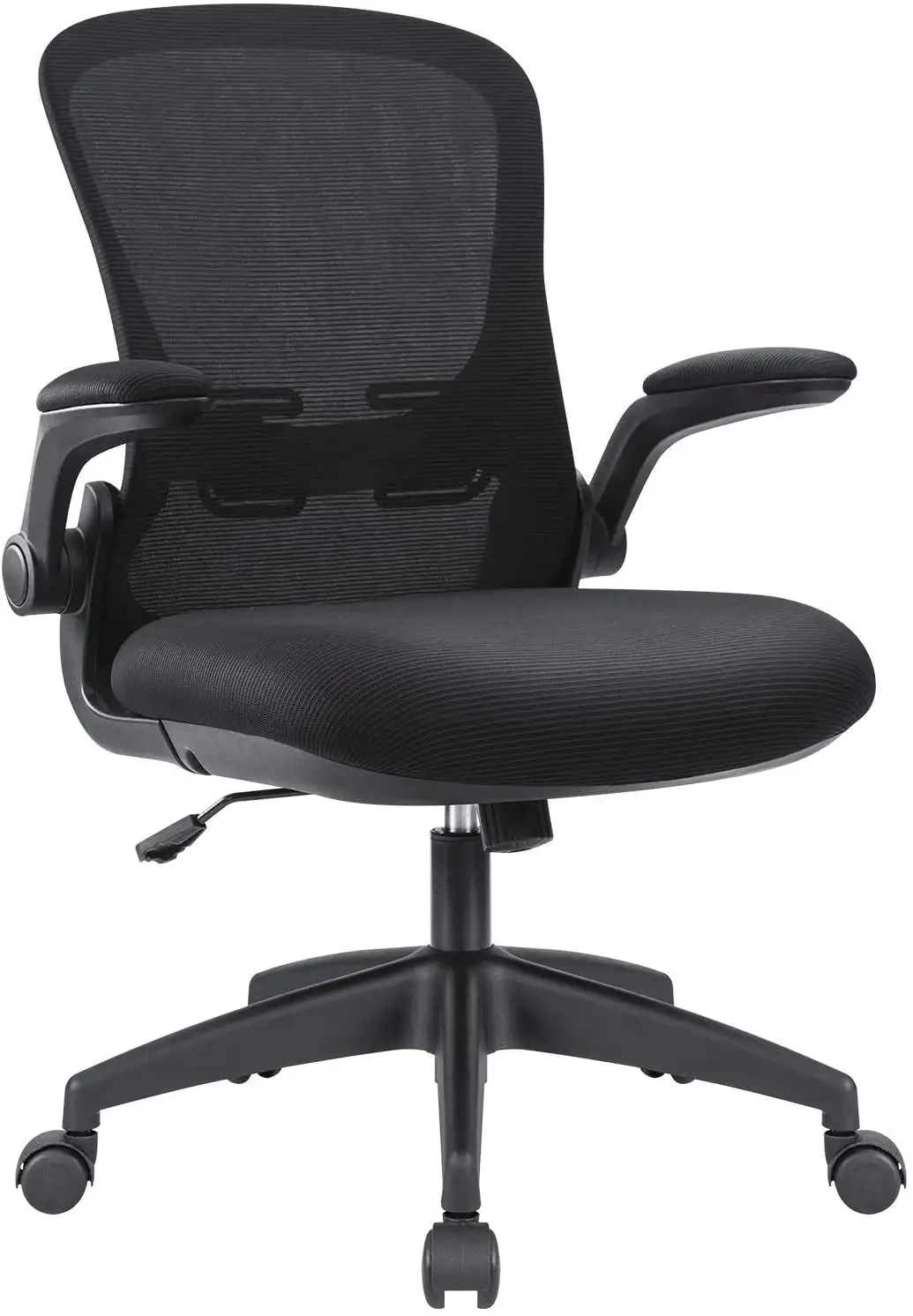 

Lacoo Mid-Back Mesh Office Chair Ergonomic Desk Chair with Flip-up Armrests, Black