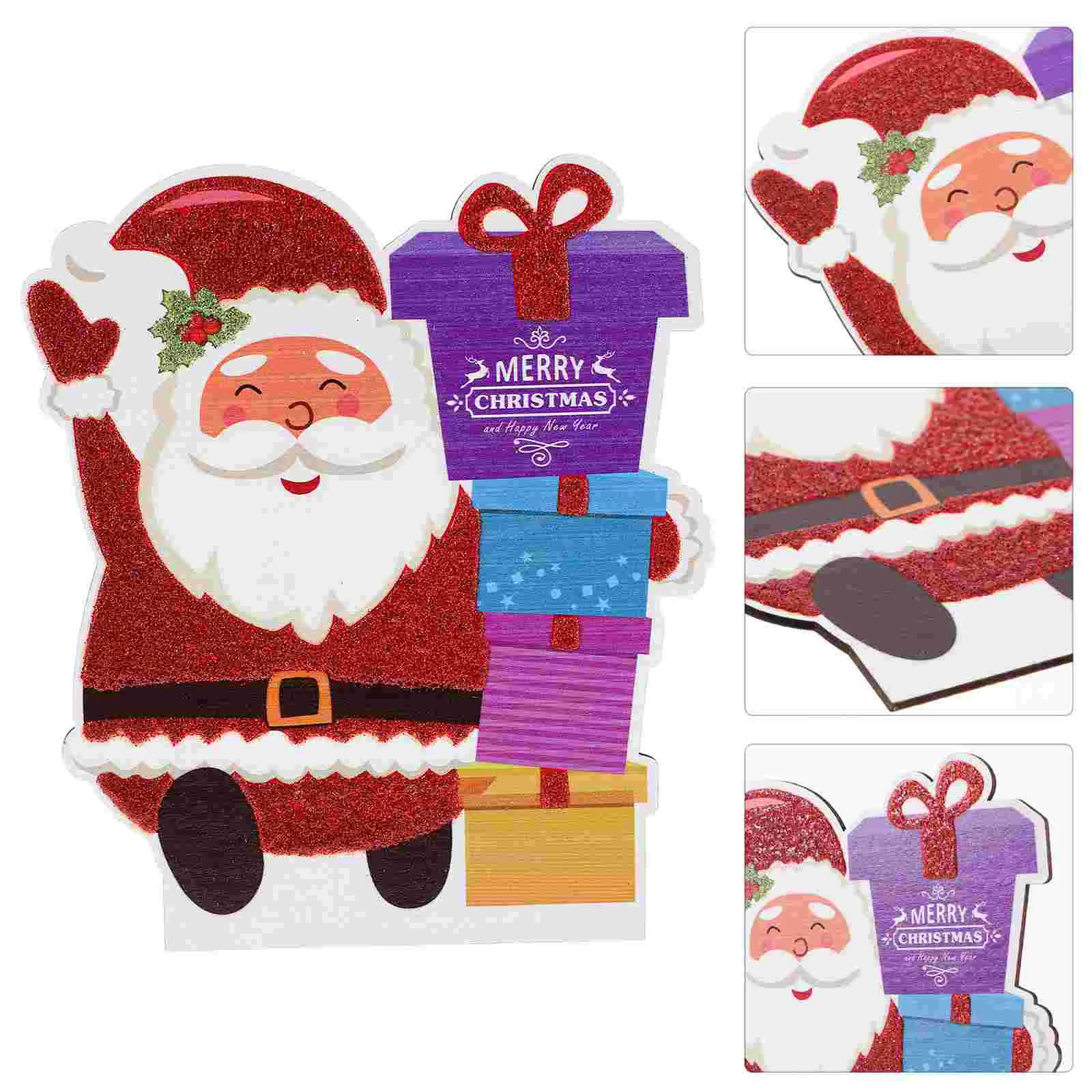 

Christmas Ornaments Wooden Decor Craft Xmas Desk Wood Decor Party Decorations Desktop Table Accessories