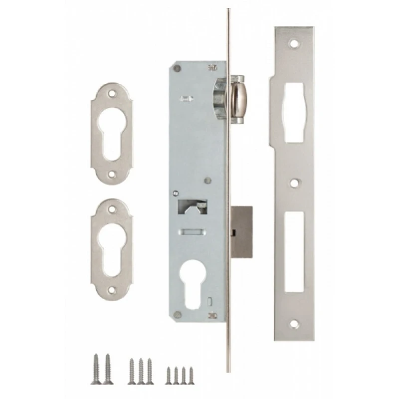 Корпус узкопрофильного замка с роликовой защелкой 155/P (23 MM) W/B (НИКЕЛЬ) - купить по