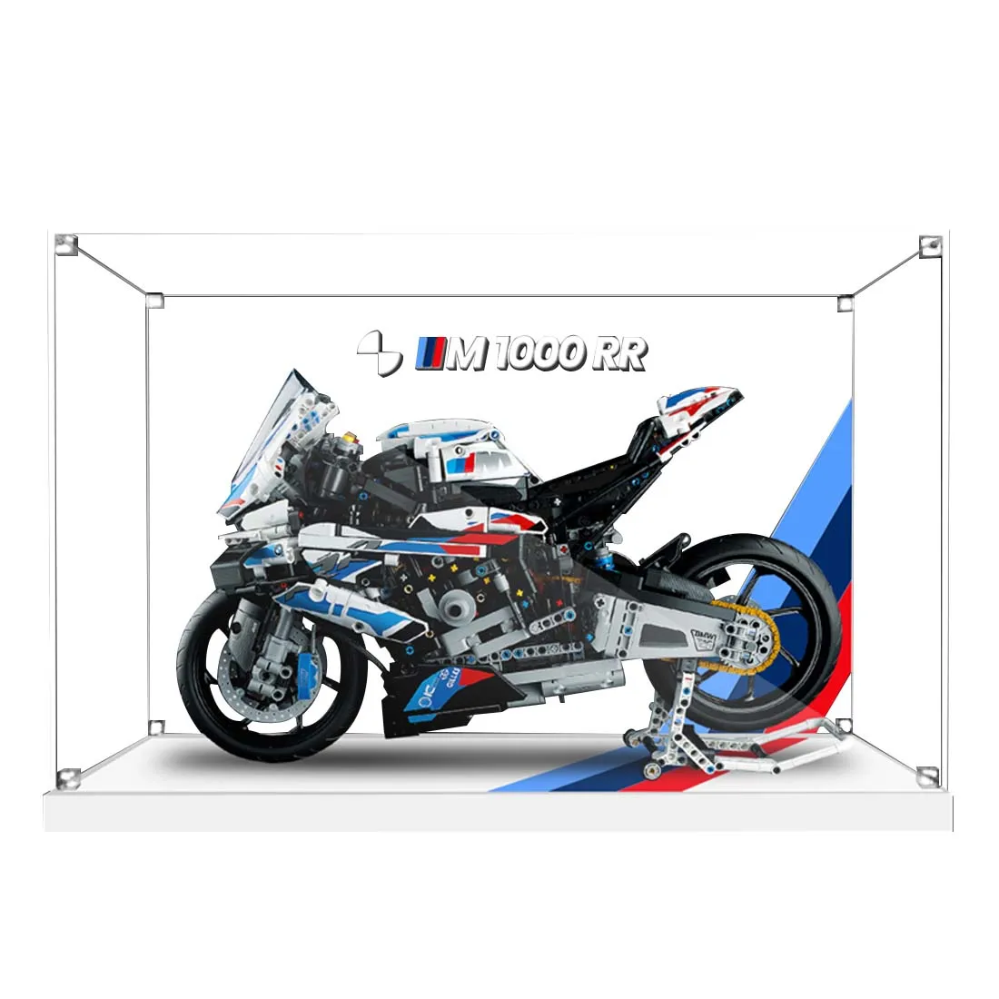 

3mm Transparent Acrylic Display Box For Lego 42130 Motorcycle Building Blocks Display ShowCase Not Include The Model