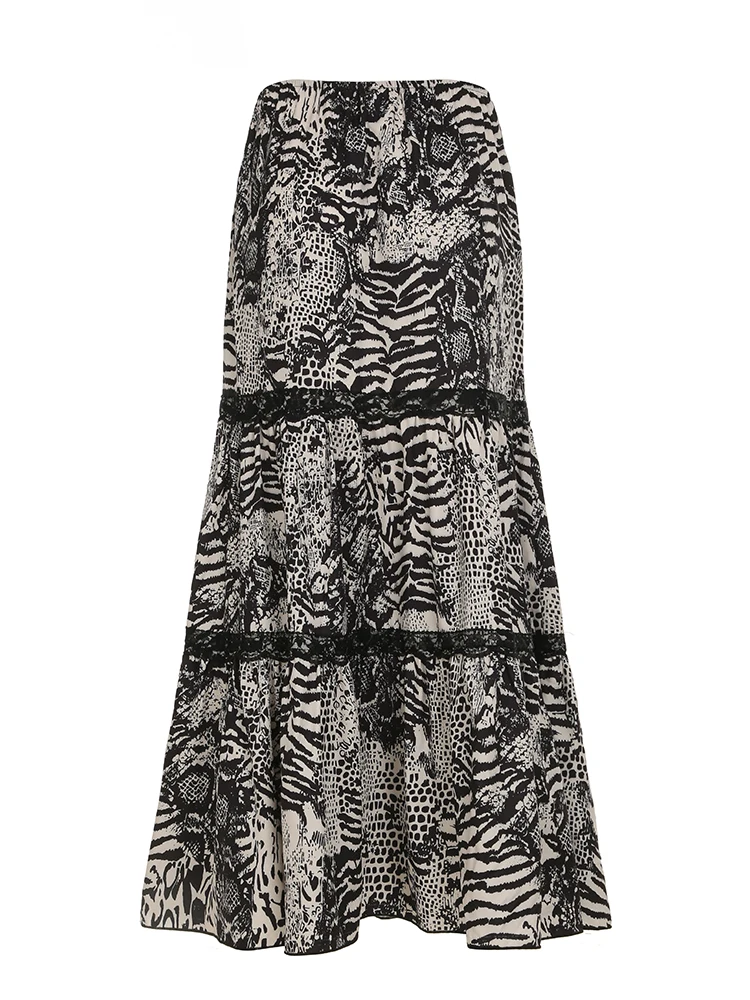 Rockmore винтажные кружевные лоскутные длинные юбки Y2K Эстетические трапециевидной