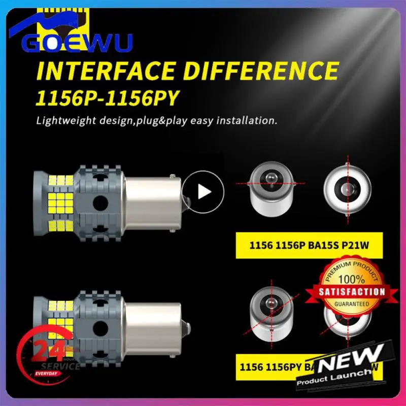 

Car Motorcycle Led Bulb Universal Plug&play Led Steering Reverse Brake Light Canbus Anti-strobe Ba15s1156 60 Brake Light