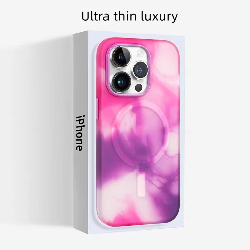 

Персонализированный iPhone 13 Promax, минималистичный жидкий цветной чехол для телефона с магнитной зарядкой для iPhone 12/13/14