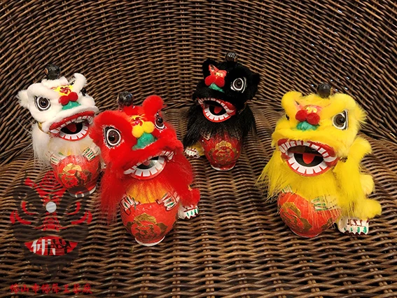 

Lion Wake Decoration Popular Chinese Style Miniature Lion Head Decoration Lion Dance Jewelry Lion Drum Foshan