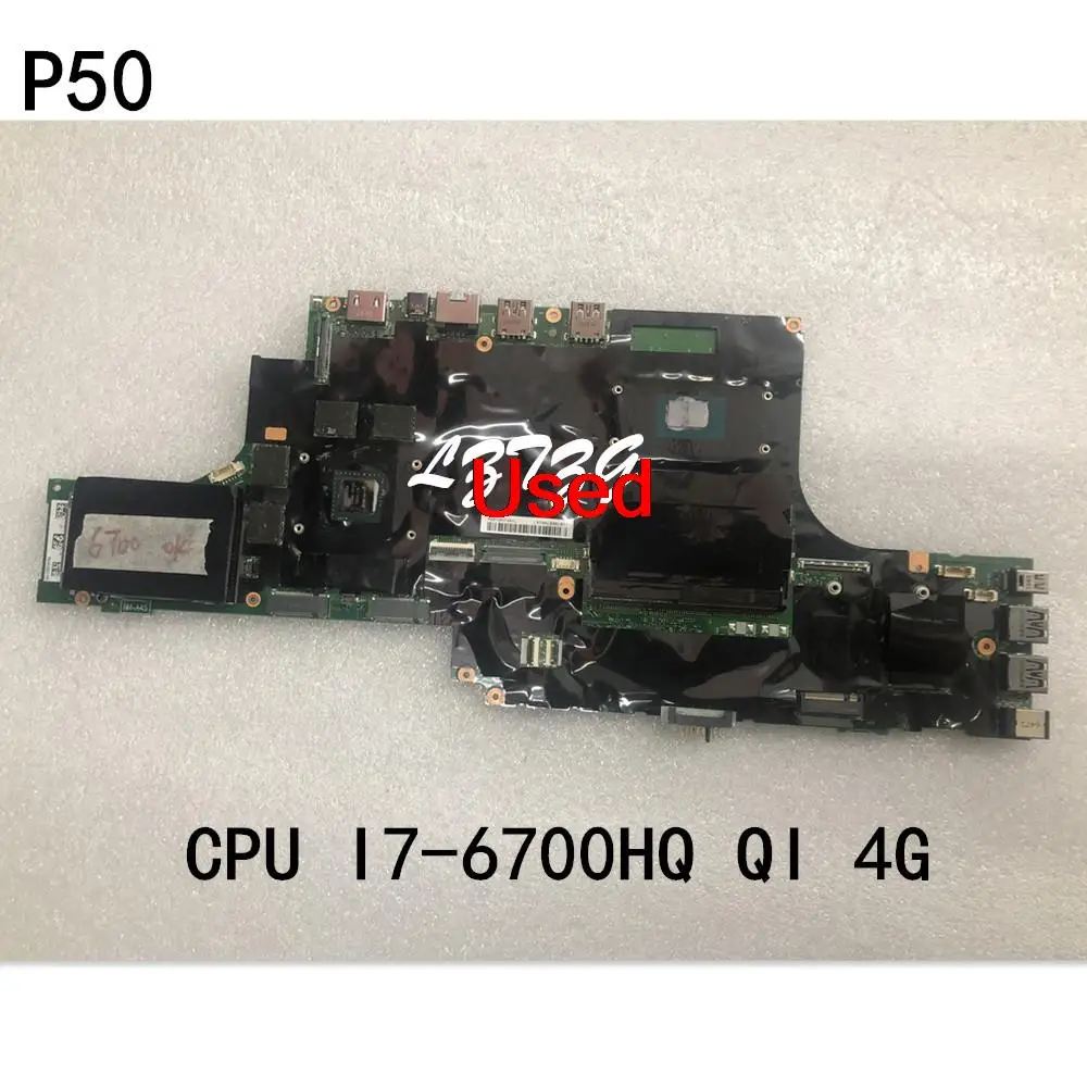 Используется для материнской платы ноутбука Lenovo ThinkPad P50, основная плата ЦП, I7-6700HQ RAM 4G 01AY441