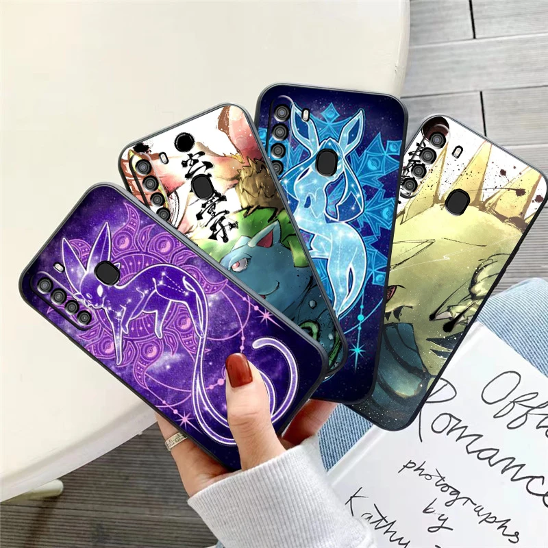 

Handsome Pokémon Phone Case For Samsung Galaxy S8 S8 PLus S9 S9 Plus S10 S10E S10 Lite 5G Plus Coque Liquid Silicon