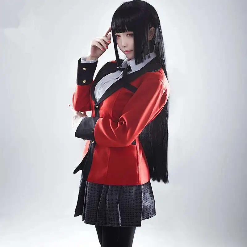 Фото Аниме Kakegurui Yumeko Jabami Косплей Костюм Японская школьная форма Хэллоуин Косплей Женская одежда №2