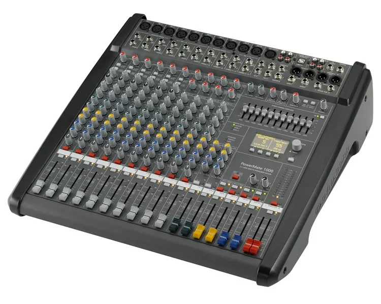 Высшее качество 5А 1:1 Powermate 1000-3 PM Мощный микшер 10 каналов 2*1000 Вт 4 Ом Германия