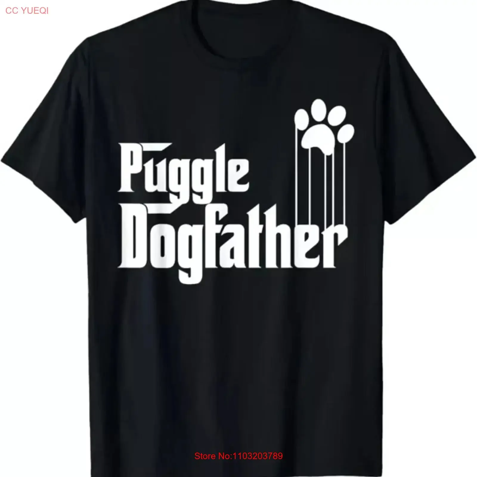 Фото Футболка Puggle Dog Dad S 3XL, винтажная стираная эластичная графика, удобная уличная одежда, слегка топ для повседневной носки №1