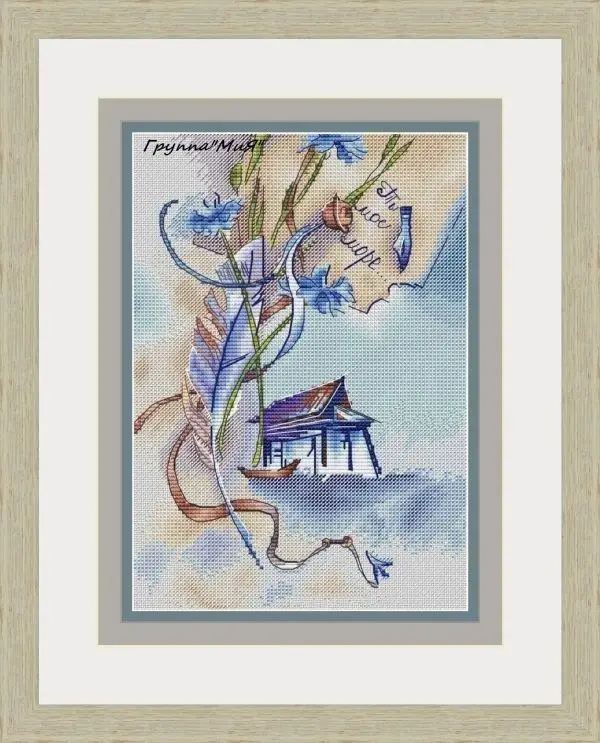 

Ocean House 26-34 embroidery kits, cross stitch kits,cotton frabric DIY homefun embroidery Shop14