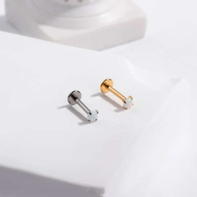 1 шт. G23 титановые серьги-гвоздики из нержавеющей стали для женщин пирсинга