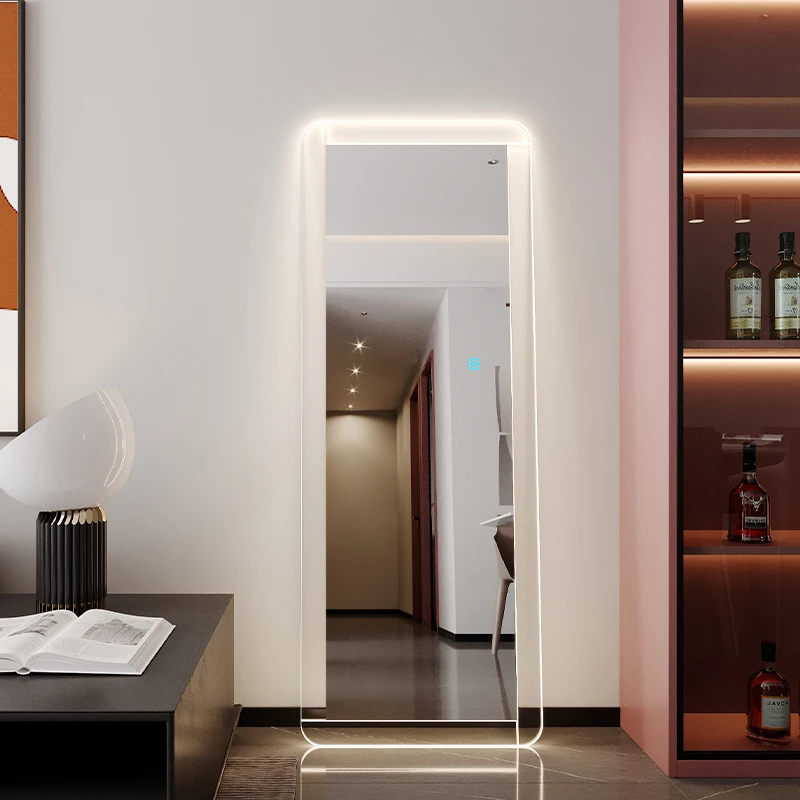 

Decorative Wall Mirrors Full Body With Light Hairdresser Makeup Mirror Bathroom Decor Modern Style Rectangle Espelho Room Decor