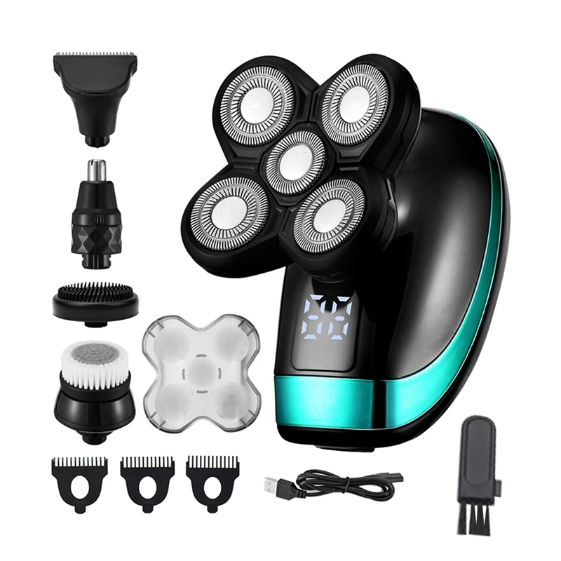 

Multi Grooming Kit Digital Display Electric Shaver Hair Trimmer Beard Electric Razor Wet Dry Men Facial&Body Shaving