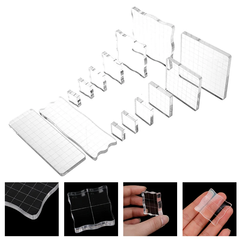 

7 шт., прозрачная акриловая пластина для штампов «сделай сам»