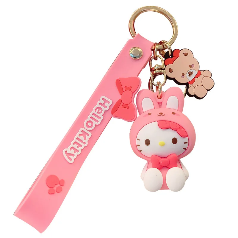 

Sanrioed Anime My Melody Kuromi Cinnamoroll Cute Cartoon Pendant Car Keyring Mobile Phone Bag Hanging Jewelry Kids Girl Gift