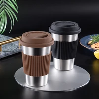 stainless steel thermal coffee cup beer mug drinkware with lid coffeeware camping tableware bar utensils gift for boyfriend