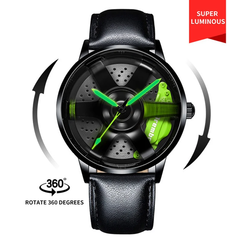 

Creative 3D Spinning Leather watch for Dragos Plescan