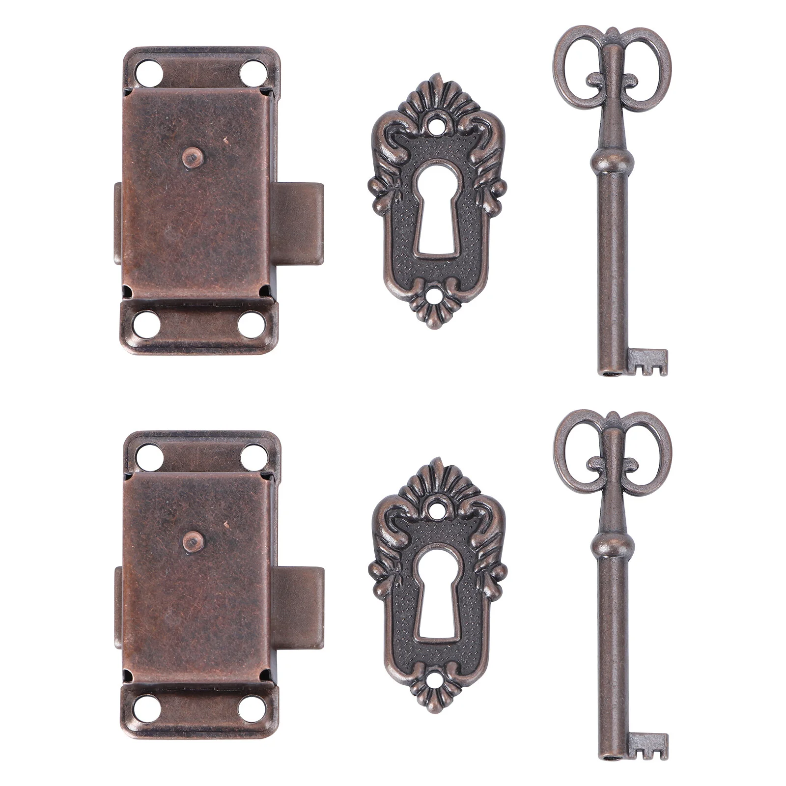 

2pcs Wooden Jewelry Box Hasp Luggage Lock Hasp Vintage Rustic Suitcase Lock Hasp Duckbilled Toggle Hasp Buckle For Furniture