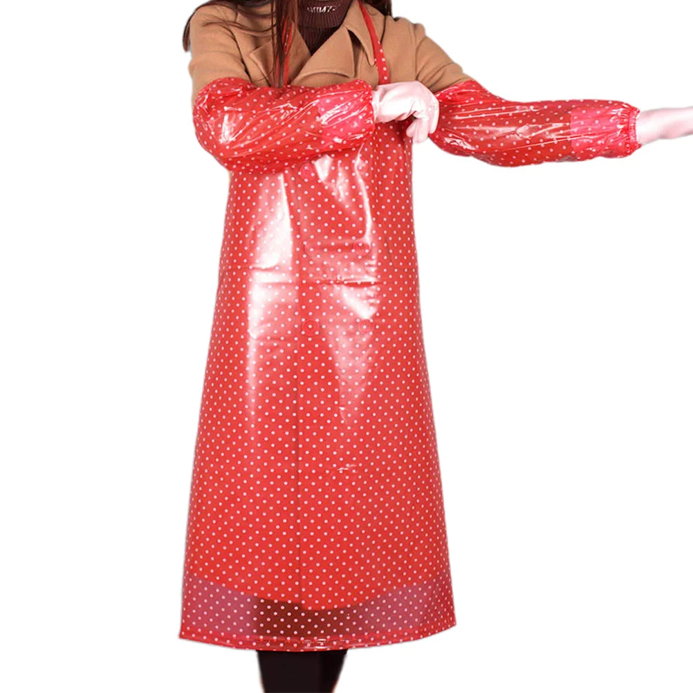 

Apron Cooking Sleeve Work Bibs Chef Professional Painting Kit Oversleevecover Arm Kitchen Women Rubber Garden Baking Dishwashing