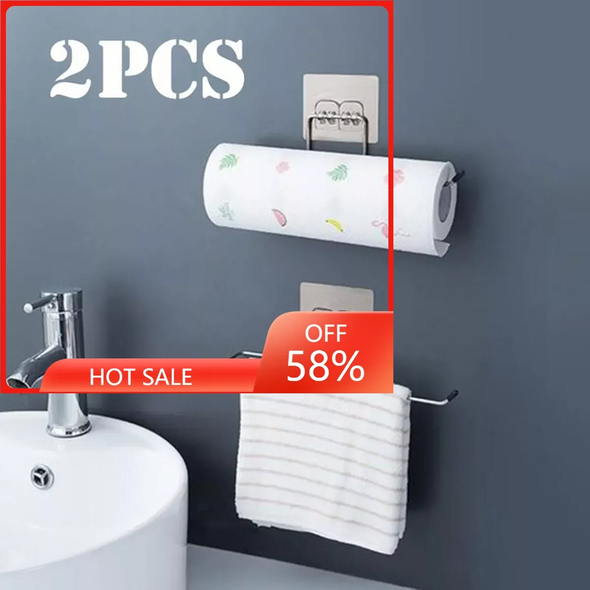 

Hanging Paper Holder Bathroom Kitchen Roll Paper Towel Holder Rack Holder Hanging Toilet Stand Hanger Home Storage Racks