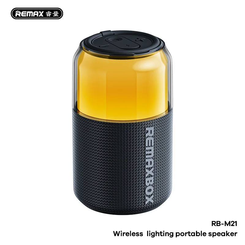Фото Remax RB-M21 2025 новый беспроводной Bluetooth-динамик уличный портативный мини-динамик красочный атмосферный светильник сабвуфер №3
