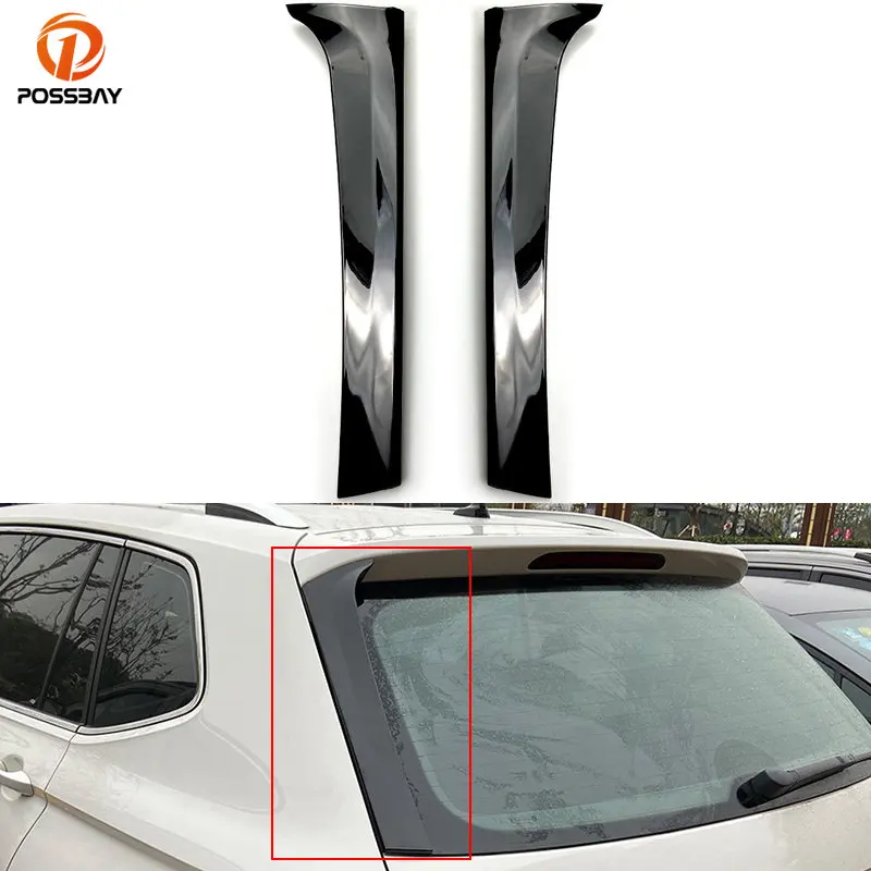 

1 Pair Car Rear Window Side Spoiler for VW Tiguan MK2 2017 2018 2019 2020 2021 Glossy Black Decoration Exterior Accessories