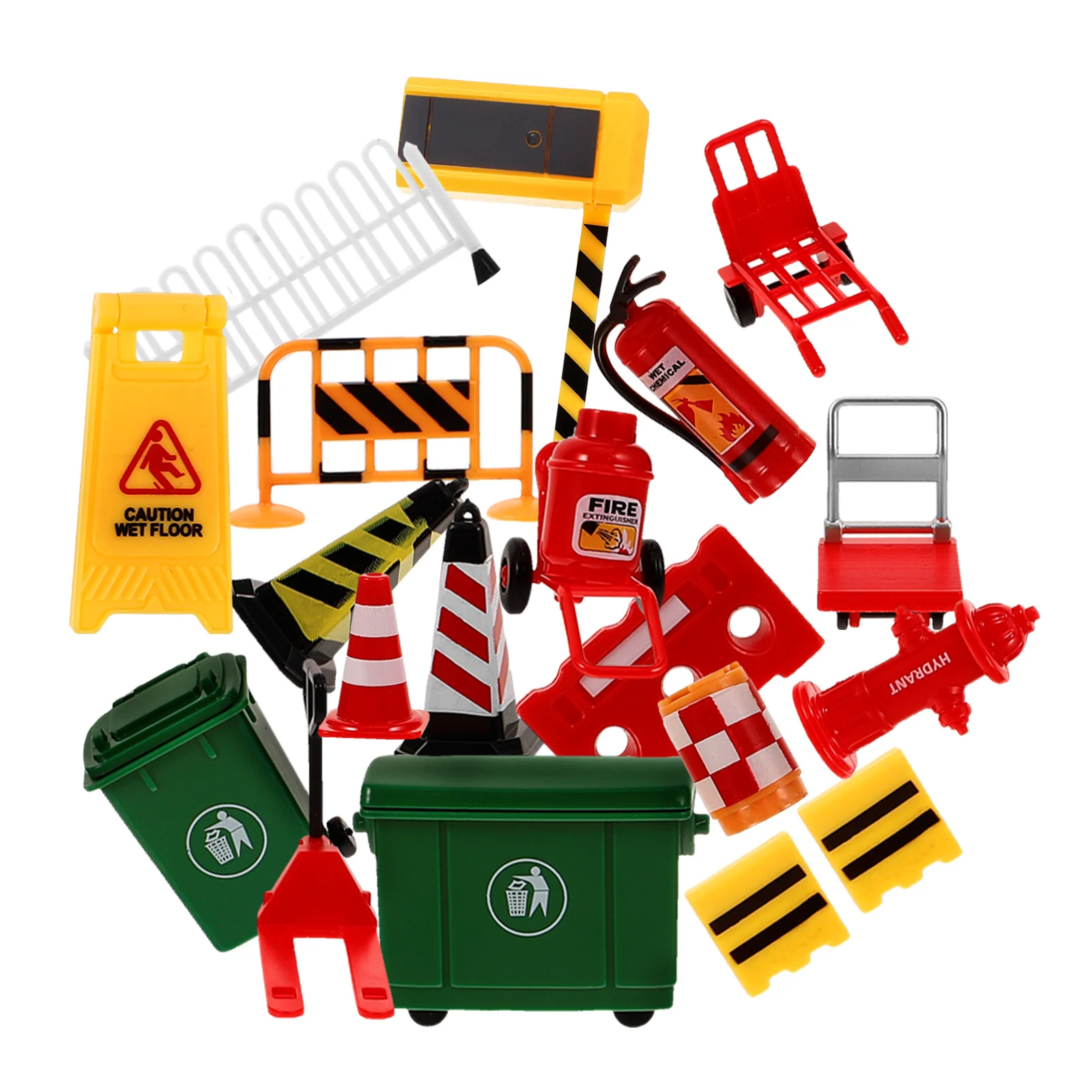 19-местная миниатюрная модель дорожного движения модели дорожных знаков конусы