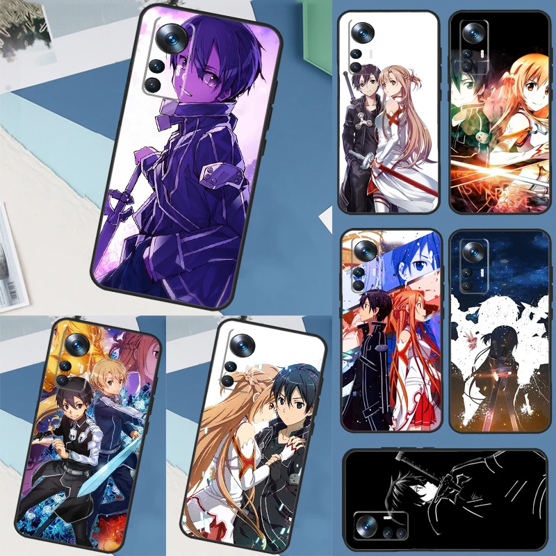 Чехол с изображением меча онлайн Kirito Asuna SAO для POCO F5 X3 X4 X5 Pro M5 F3 F4 GT C40, чехол для Xiaomi 13 12 11 Lite 11T 12T Pro