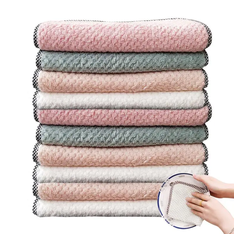 

Microfiber Dish Towels Nonstick Oil Washable Fast Drying Dish Cloths Super Absorbent Microfiber Cleaning Cloth For Cleaning