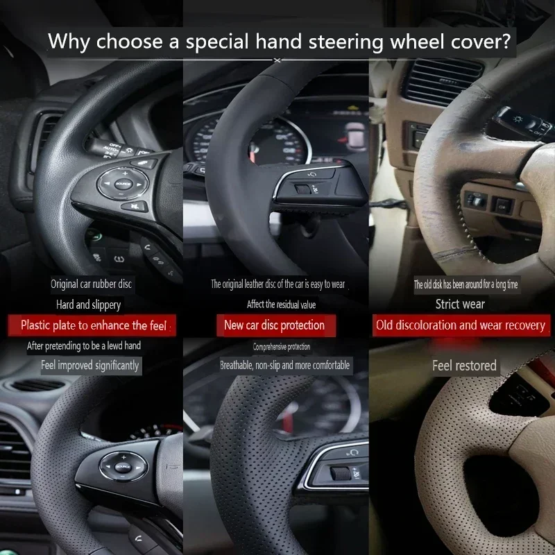 Фото Чехол на руль автомобиля для BMW G30 530i 525i 530d M550d M550i G02 X4 2018 F90 M5 G01 X3 M40i, кожаные замшевые аксессуары №3