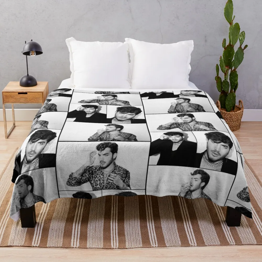 

Stunning Adam LambertThrow Blanket hairy blankets semi-toral blanket soft