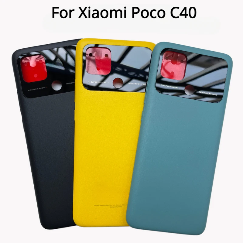 

For Xiaomi Poco C40 Battery Cover 220333QPG Housing Case Mi Poco C40 Back Cover Replacement Parts