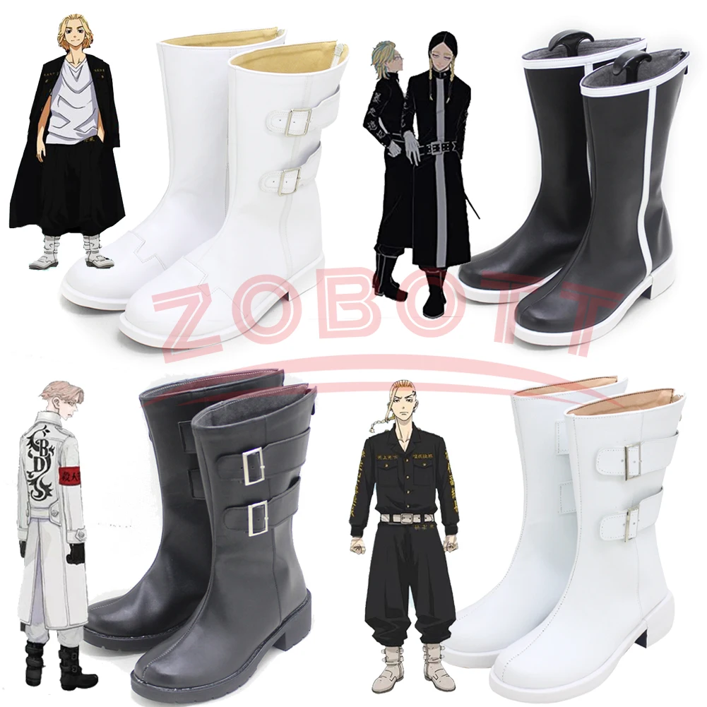 

Anime Tokyo Revengers Sano Manjiro/Ken Ryuguji/Ran Haitani Cosplay Shoes Boots Halloween Costumes Accessory Custom Made any size