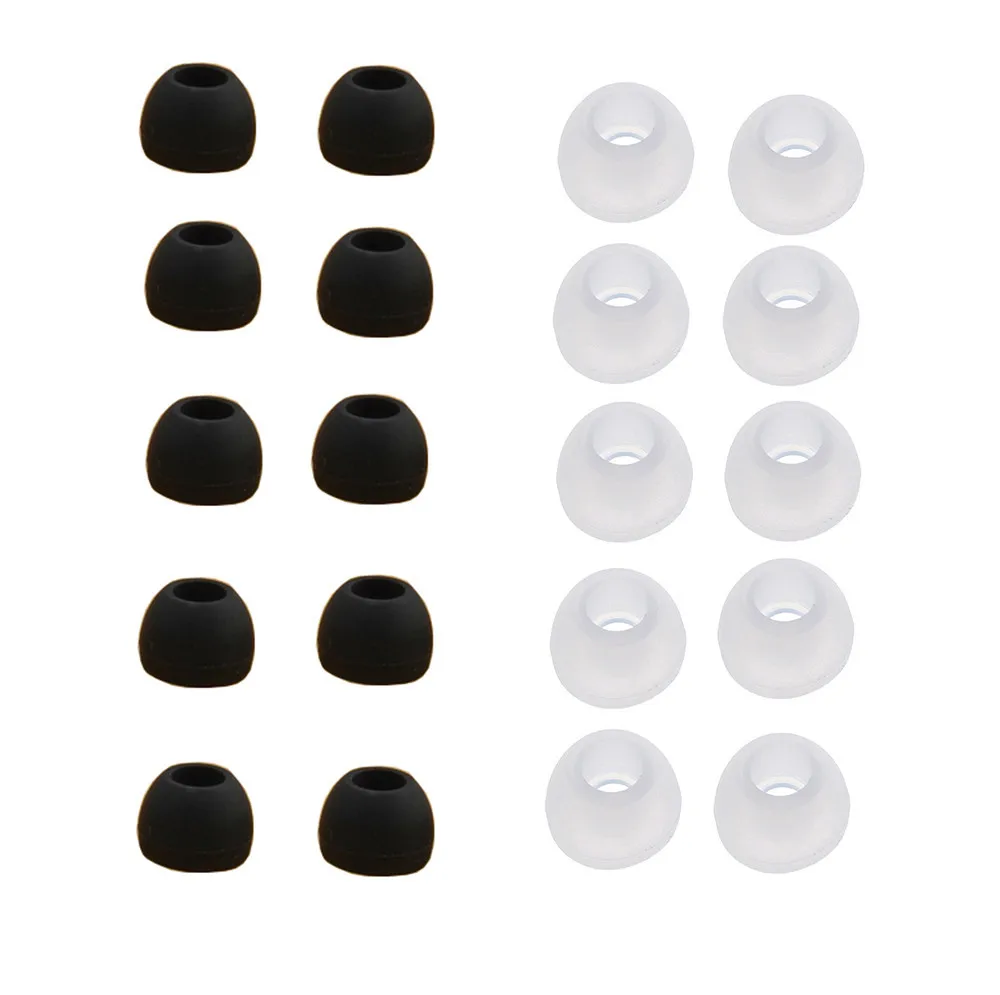 

10 Pairs Medium Size Clear Silicone Replacement Ear Buds Tips For Sony Phillips Oppo Samsung Earphones