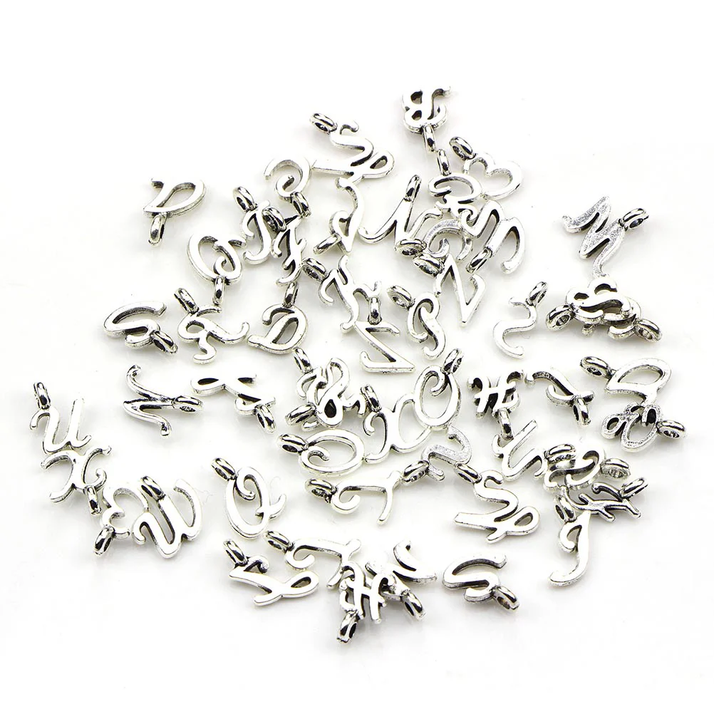 52pcs Letter Pendants A-Z Charms for Jewelry Making and DIY Decoration